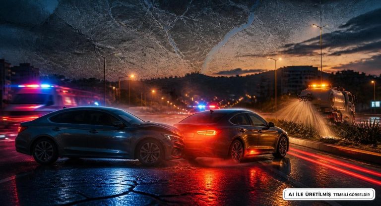 Diyarbakır’da Otomobil Sulama Aracına Çarptı: 3 Yaralı