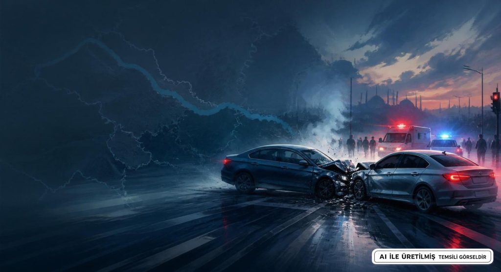 Edirne İpsala Kavşağında Trafik Kazası