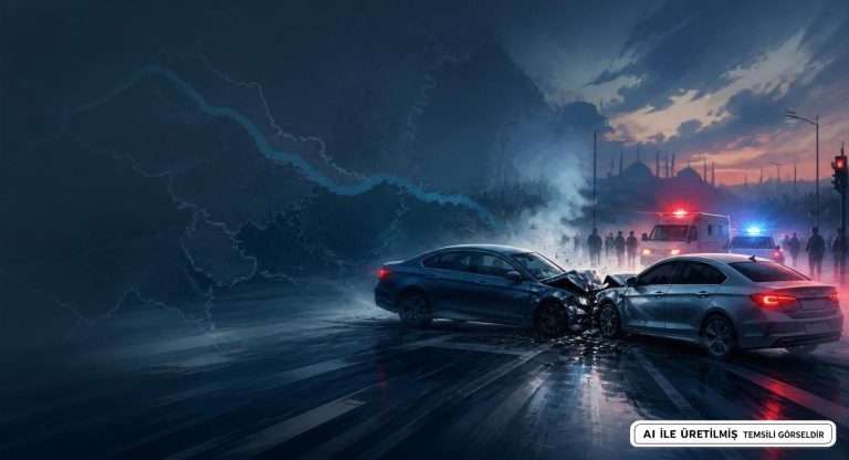 Edirne İpsala Kavşağında Trafik Kazası