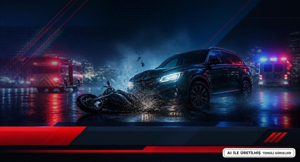 Erzincan'da SUV İle Motosiklet Çarpıştı