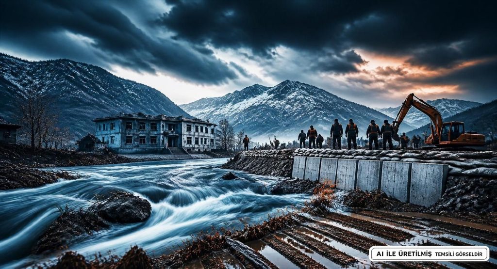 Erzurum Oltu'da Sel Sonrası Dere Islahı Hızlandırılsın