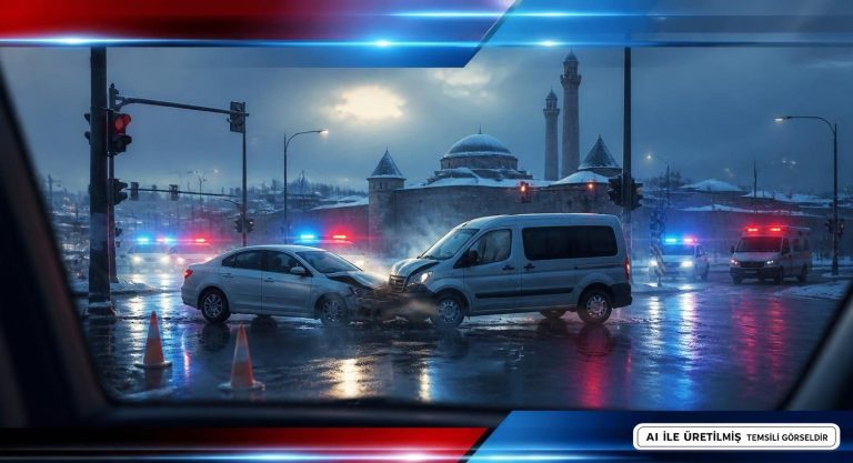 Erzurum’da Trafik Kazası 4 Kişi Yaralandı