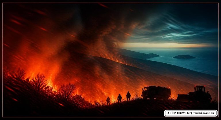 İzmir Dikili’de Makilik Alanda Yangın
