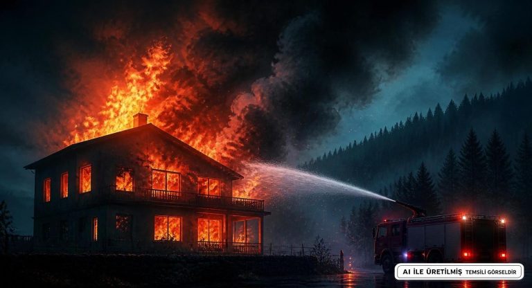 Kastamonu’da Yangında 2 Katlı Ev Kullanılamaz