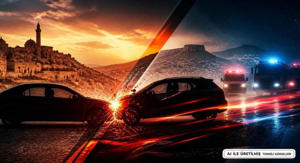 Mardin Kızıltepe'de İki Otomobil Çarpıştı