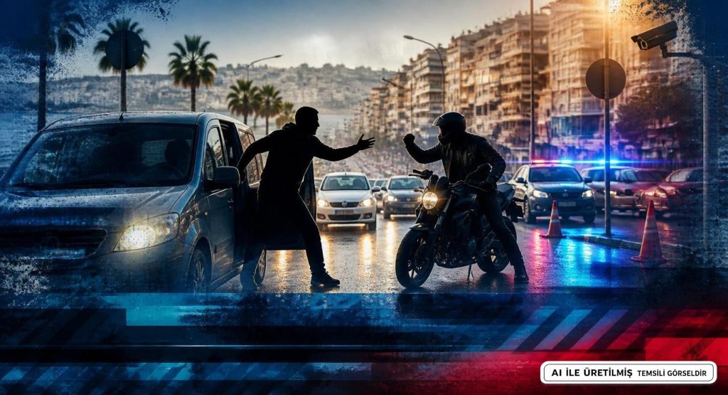Mersin'de Trafikte İnip Kavga Eden Sürücülere Ceza