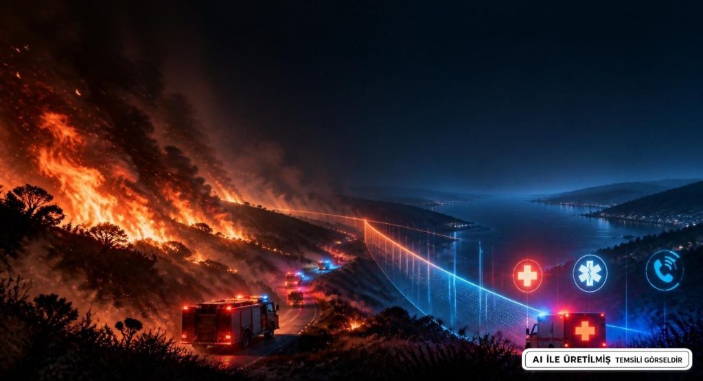 Muğla Bodrum'da Otluk Alanda Yangın Kontrol Altında