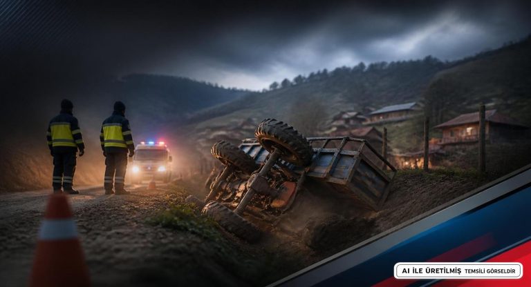 Ordu Kumru’da Tarım Aracı Kazası