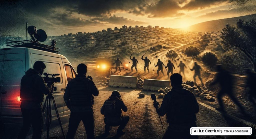 Ramallah Yakınında Gazetecilere Saldırı