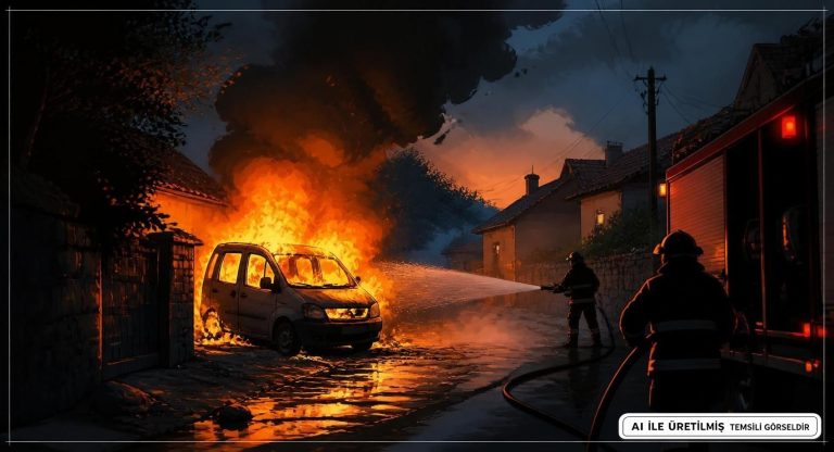 Siirt Pervari’de Araç Yangını Eve Sıçradı