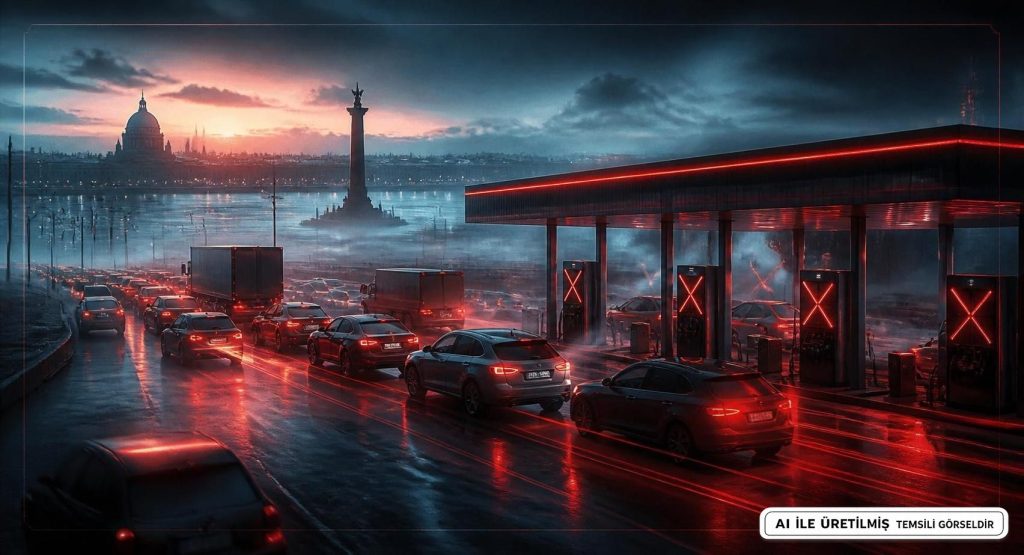 St. Petersburg'da Yakıt Kuyrukları Sürüyor