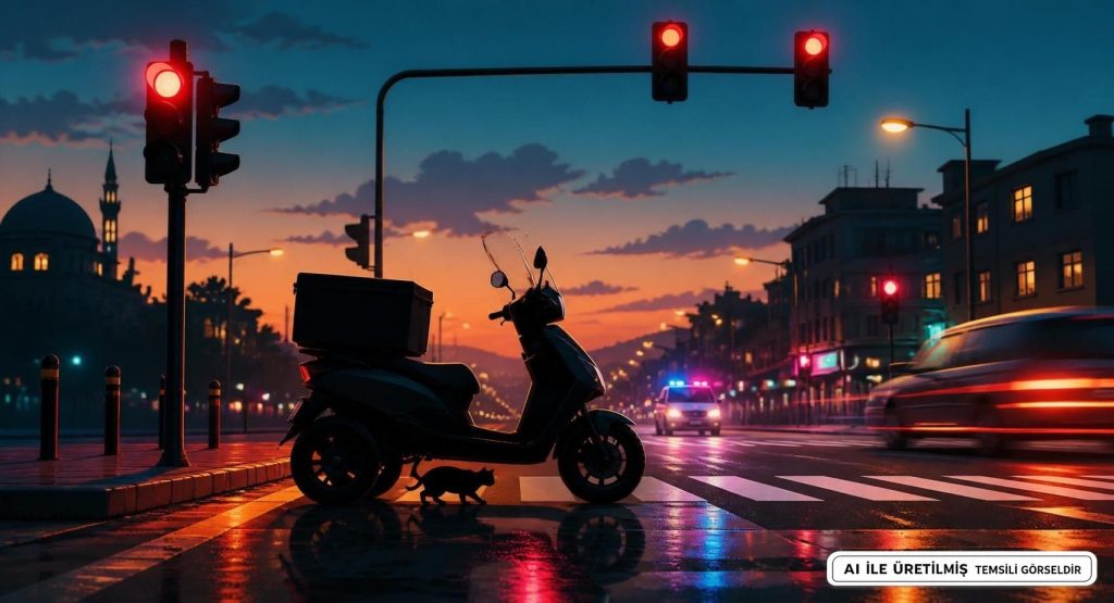 Tekirdağ Çorlu'da Moped Altına Giren Yavru Kedi Kurtarıldı